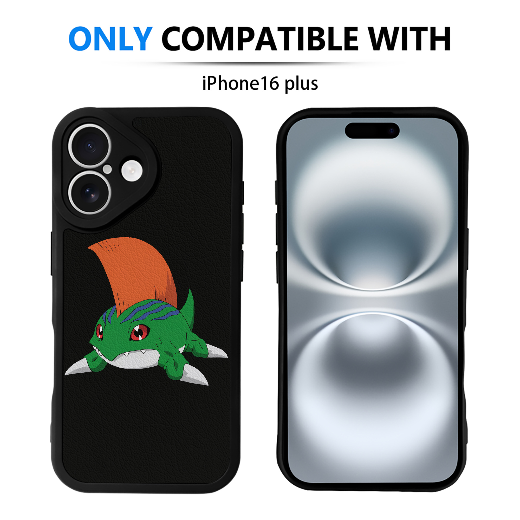 （画像用） Digimon デジタルモンスター/デジモン 【iPhone 16シリーズ対応】シリコンスマホケース（レザー調） 材質：シリコン